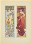 ALPHONSE MUCHA. DOCUMENTS DECORATIFS. 1902. Complete portfolio with 72 plates and introduction. Each plate approximately 18x13 inches,